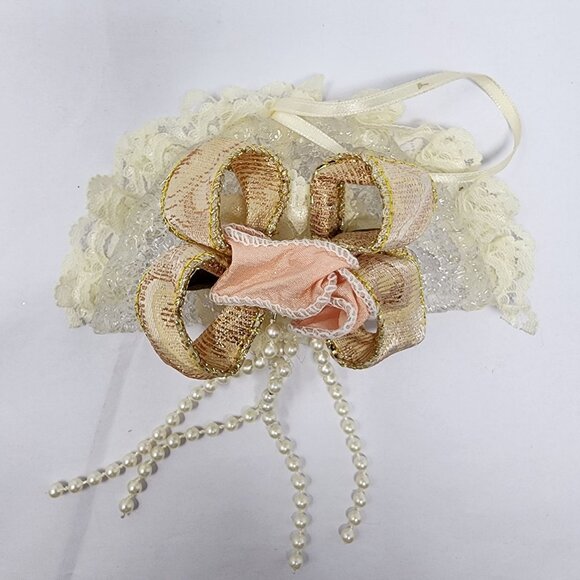 Victorian Style Dress Ornament Set of 6 Decorative Fan Christmas Decor - Picture 4 of 11